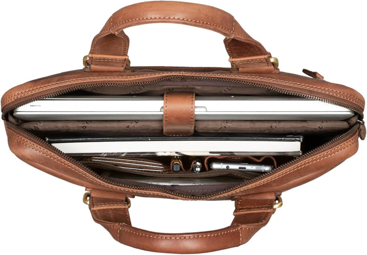 STILORD 'Andrew' Vintage Business Ledertasche Klassische Aktentasche für Herren und Damen 13,3 Zoll