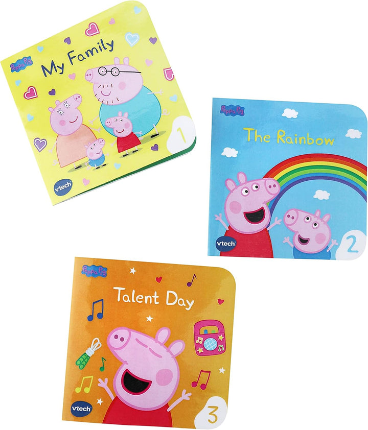 VTech -80-552222 Interaktives Plüschtier Schwein Lernen Sie mit Peppa Hörbüchern, Farbe, einzigartig