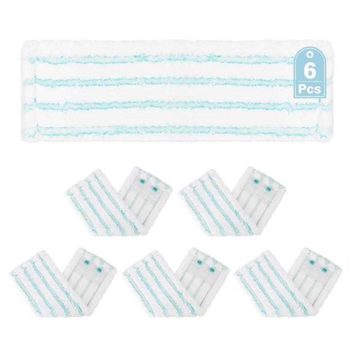 Tesmotor 6-Pack Ersatz Wischbezüge für Leifheit Profi XL Micro Duo, Bodenwischer Ersatzbezug für Lei