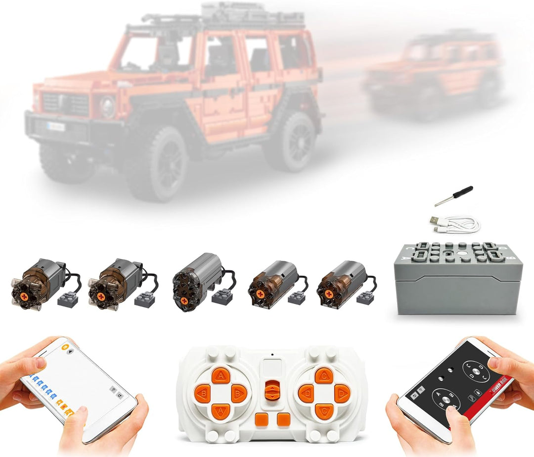 Technik Power Motoren Set Kompatibel mit Lego 42177 Technic Mercedes-Benz G 500 Auto-Modell (42177 R