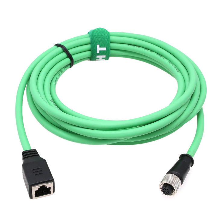 Ethernet Netzwerkadapterkabel M12 4 Pin D Code auf RJ45 Buchse Cat5e für Sick Keyence IV2 SR-1000 Ba