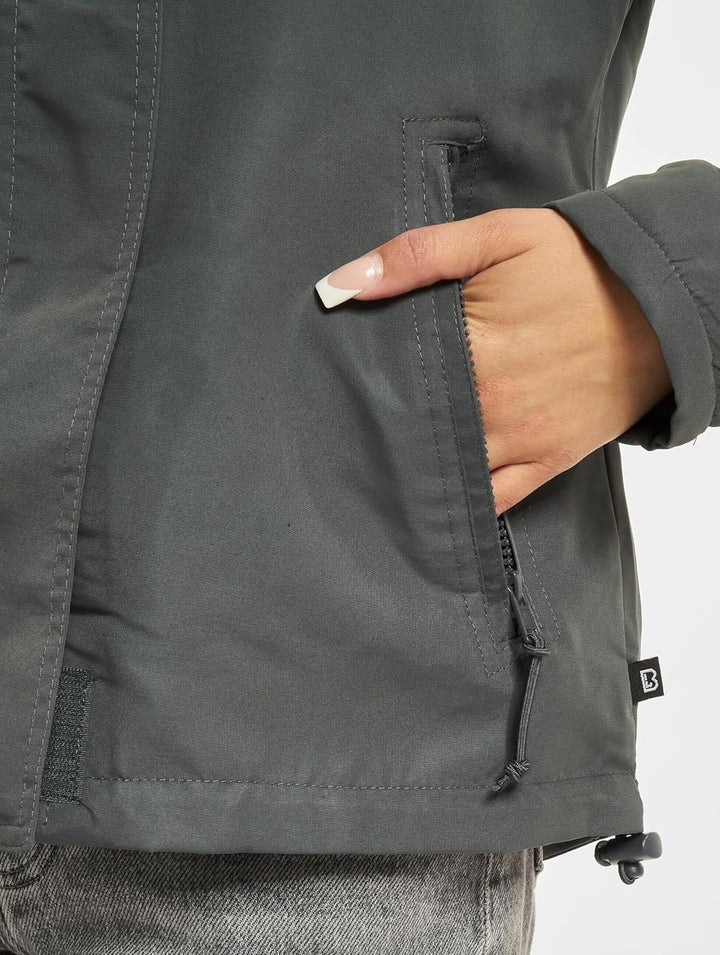 Brandit Damen Zipper Ladies Windbreaker frontzip, Anthrazit