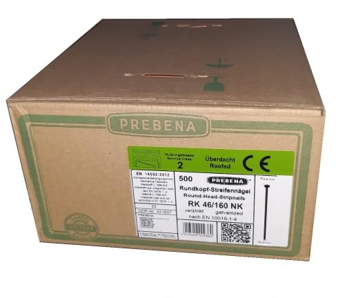 Streifennägel 20° 4,6x160mm glatt verzinkt passend für Nagler Bostitch Prebena Paslode KMR BeA 0,5M