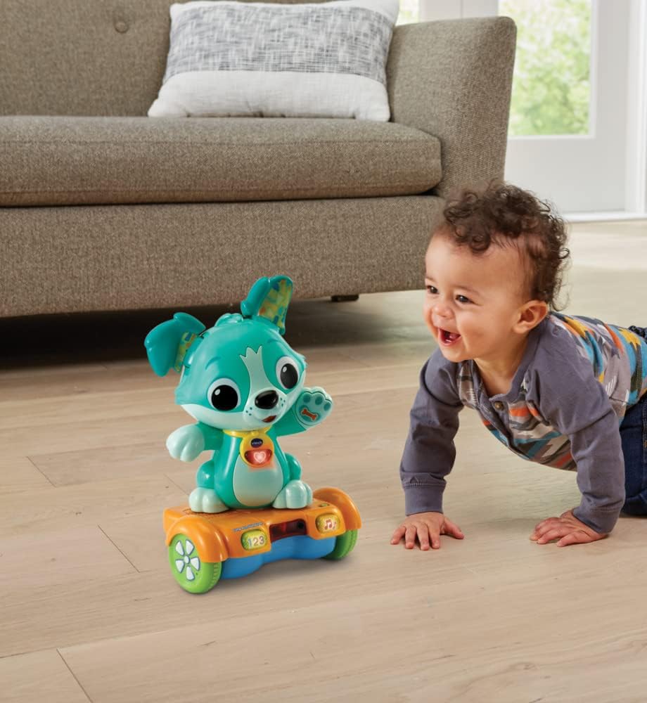 Vtech Baby Fang-Mich-Hündchen – Motorisiertes Hoverboard-Hündchen animiert zur Bewegung – Mit wackel