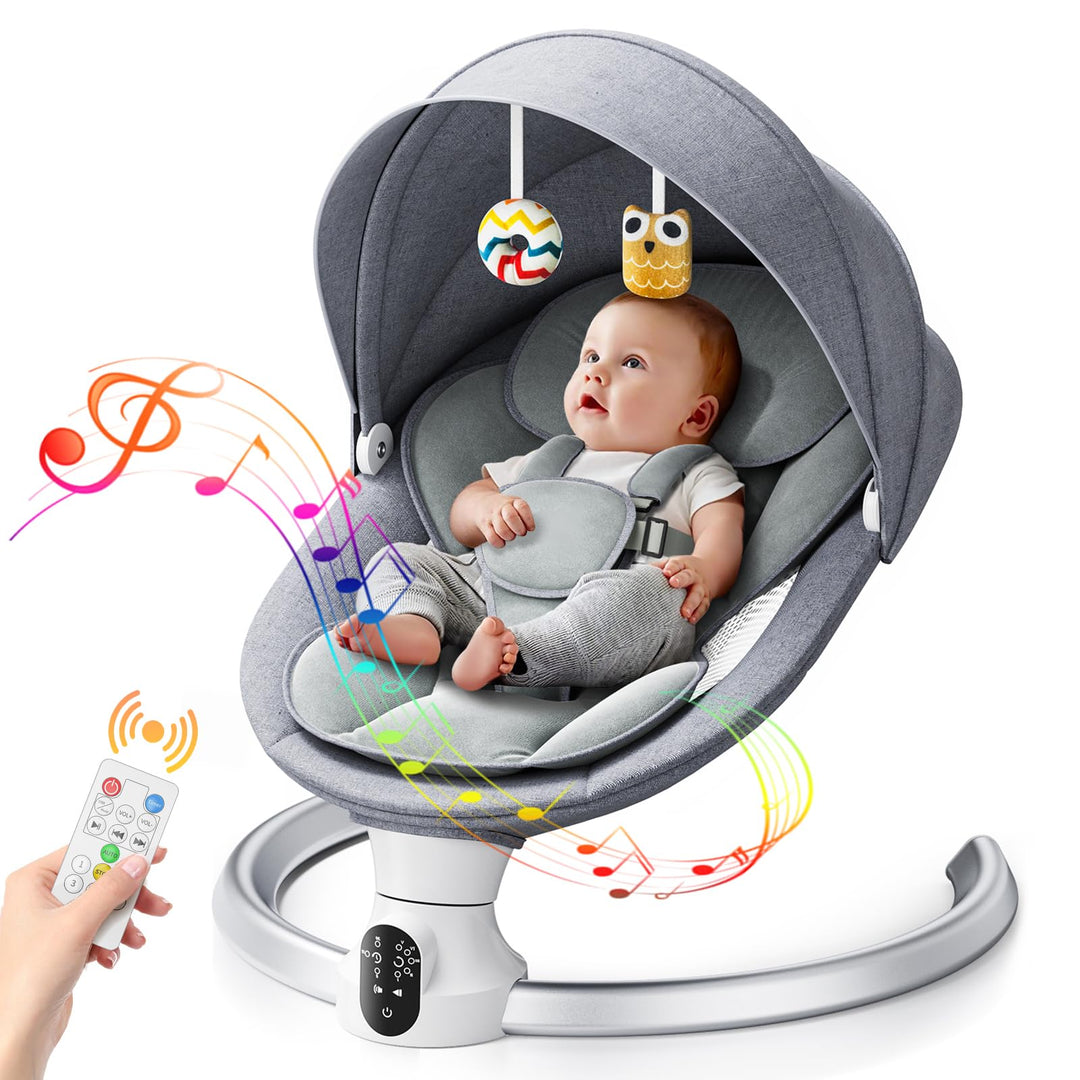 Kotsy Babywippe Elektrisch mit Anpassung der APP-Steuerung,Babyschaukel elektrisch mit 5 Natürlichen