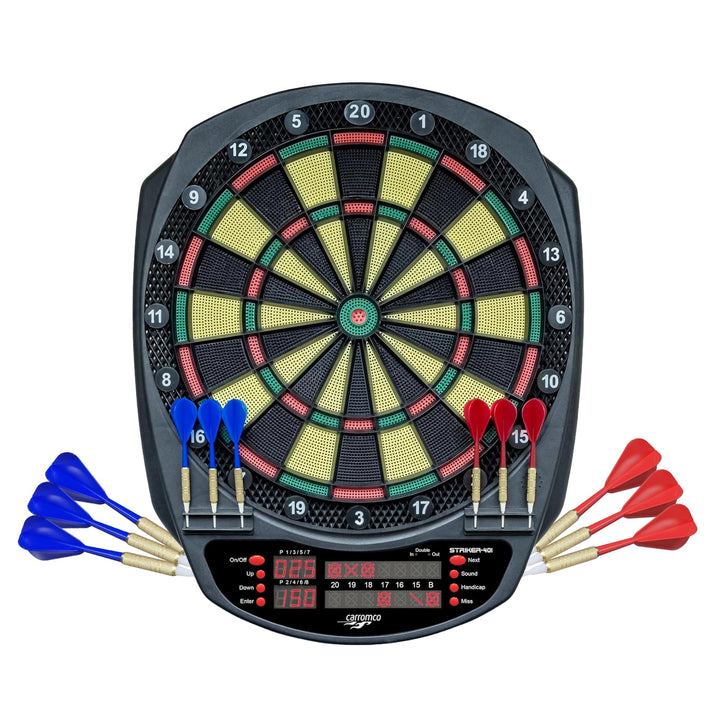 Carromco 92445 Dartboard STRIKER-401 - Elektronische Dartscheibe mit Pfeilen, Dart Set für 44204 Spi
