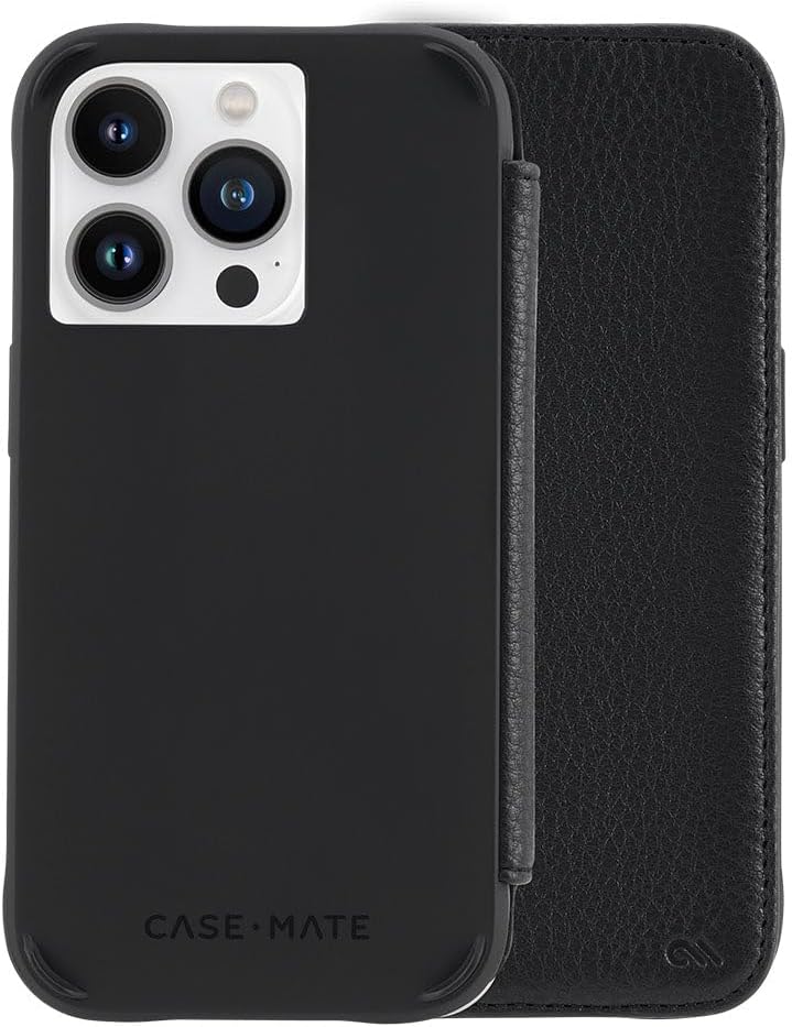 case-mate Wallet Echtleder Bookcase kompatibel mit Apple iPhone 14 Pro Hülle Leder [3 m Fallschutz |