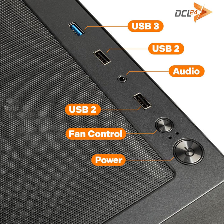dcl24 Gaming Rechner AMD Ryzen 5 5500, RTX3050 8GB - 500GB SSD, 16GB DDR4, Gamer PC mit 6x4.2 GHz, s