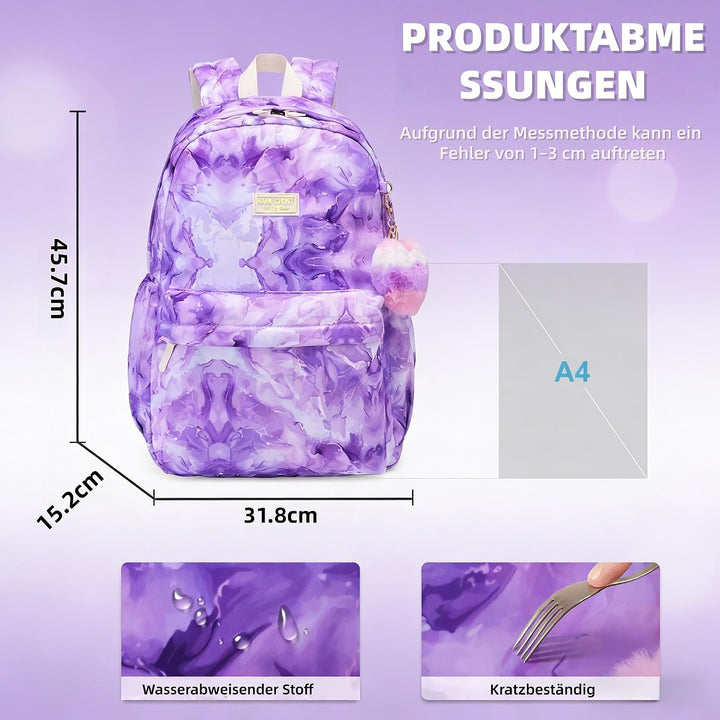 SUN EIGHT 30L Laptop-Rucksack Damen, Wasserabweisender Schulrucksack für Schule, Uni & Reise, Grosse