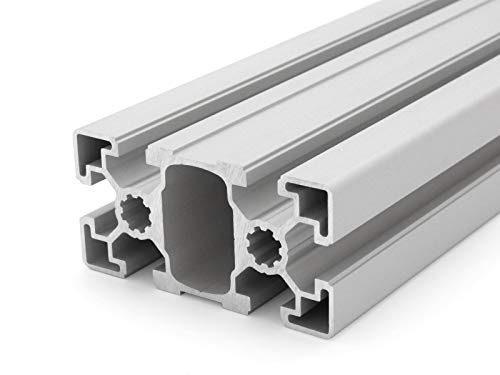 Aluminiumprofil 45x90L B-Typ Nut 10 (leicht), silber eloxiert. Aluminium Profil 45x90 Alu Profil 45