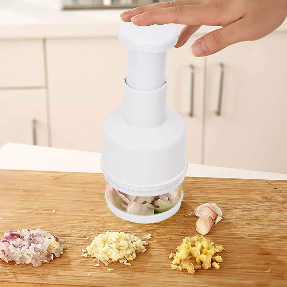 BuyWeek Zwiebel Zerkleinerer, Manuell Knoblauchpresse Multifunktionaler Gemüse Knoblauch Zwiebelschn