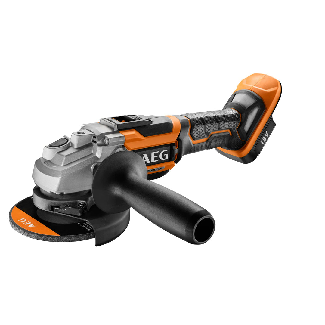 AEG 18 V PRO18V Brushless Akku-Winkelschleifer BEWS18-125BL-0 (Scheiben-Ø 125mm, Leerlaufdrehzahl 0-
