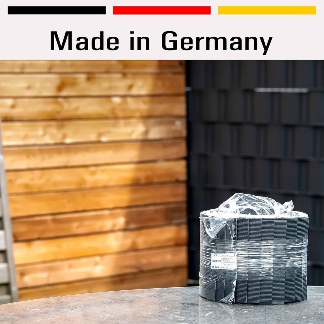 Zaunrebell - Sichtschutzstreifen aus PP - 252x19 cm für Doppelstabmattenzaun, Gittermattenzaun - Mad