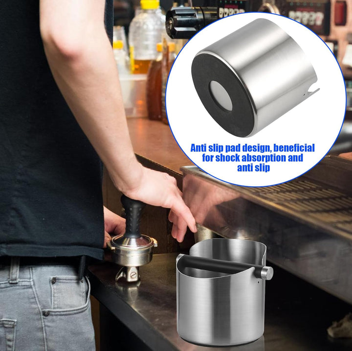 Espresso Abklopfbehälter: Abschlagbehälter für Siebträger, Abschlagbox für Kaffeesatz, Kaffee Klopfb