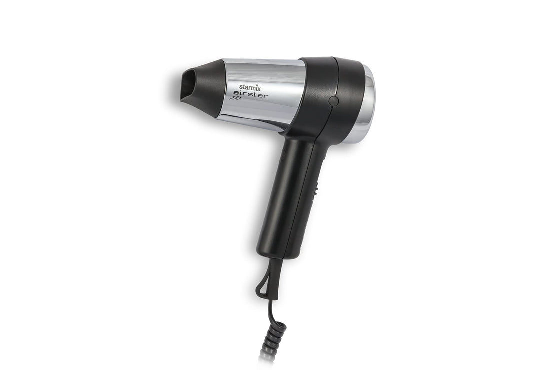 Starmix Hand-Haartrockner TFC 18 (in Chrom-Ausführung, 1800 Watt, 2 Luftgeschwindigkeiten, Soiralkab