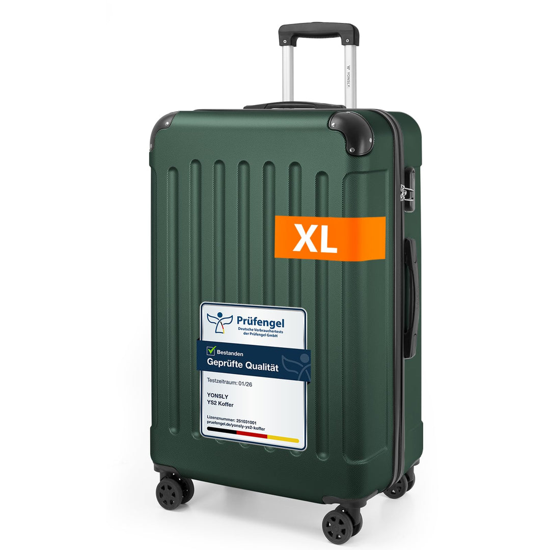 Gepäck Suitcase Reisekoffer, Trolley Rollkoffer Handgepäck, Hartschalenreisekoffer mit 360° Lenkroll