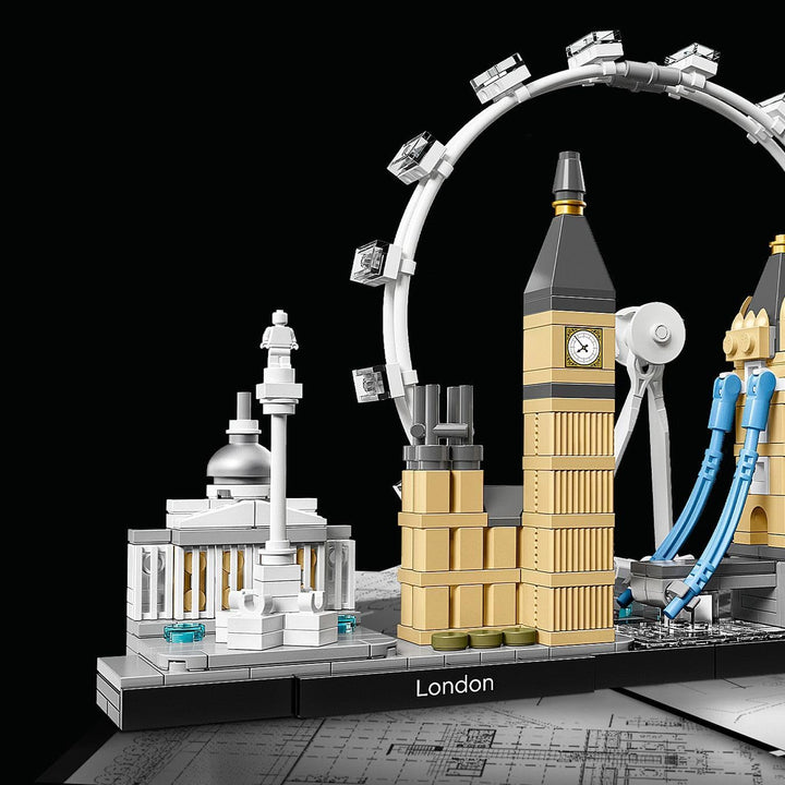 LEGO 21034 Architecture London Skyline-Modellbausatz, Bauset mit London Eye, Big Ben, Tower Bridge,