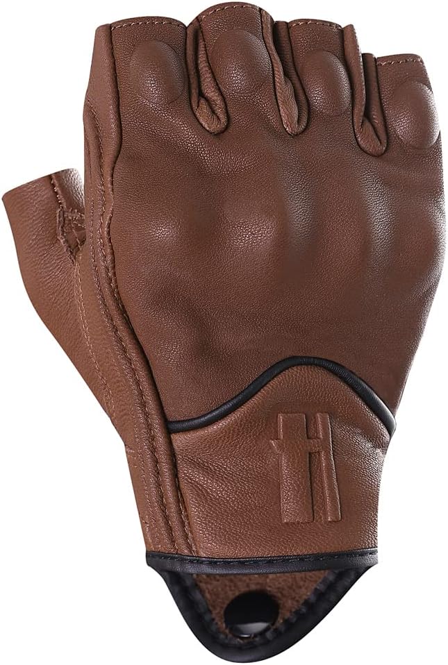 Harssidanzar Herren Vollfinger Ziegenleder Touchscreen Motorrad Fingerlose Handschuhe GM037EU XL Sat