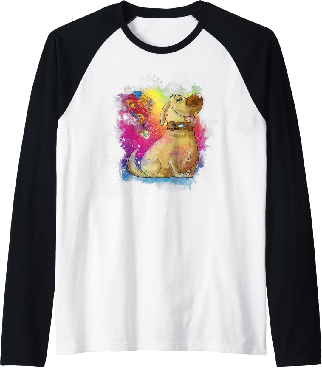 Disney Pixar Up Dug Watercolor Rainbow C1 Raglan