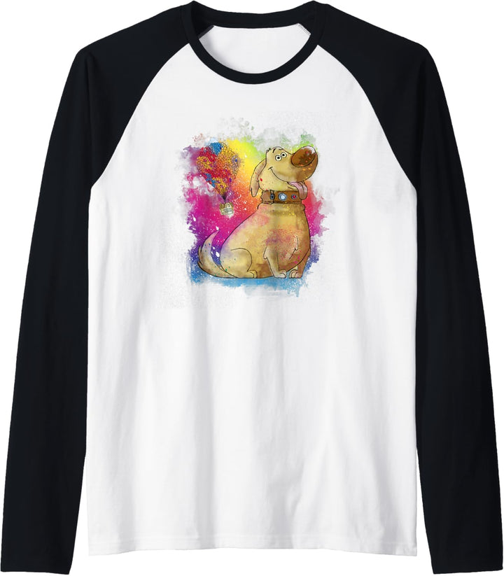Disney Pixar Up Dug Watercolor Rainbow C1 Raglan