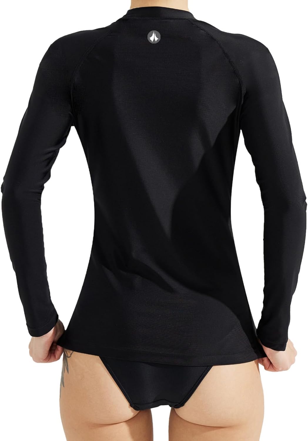 SURFEASY Damen Rash Guard Langarm Sonnenschutz Schnelltrocknend Badeshirt Surf Shirt Schwimmen Badem