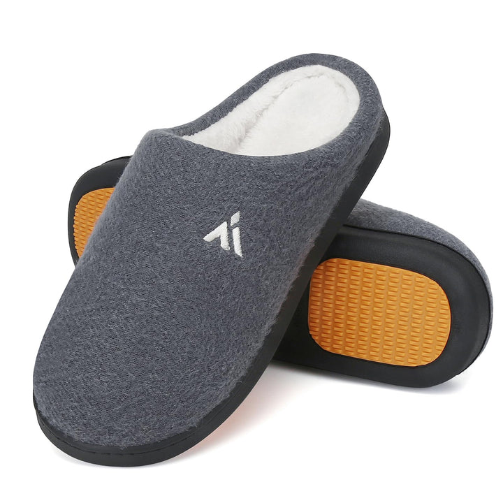 Mishansha Herren Damen Warme Hausschuhe Winter Memory Foam Plüsch Pantoffeln rutschfest Slippers,Gr.