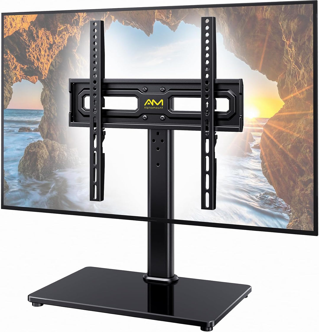 TV Ständer Schwenkbarer, Universal TV Standfuss für 32-60 Zoll LED LCD Flach & Curved Fernseher bis