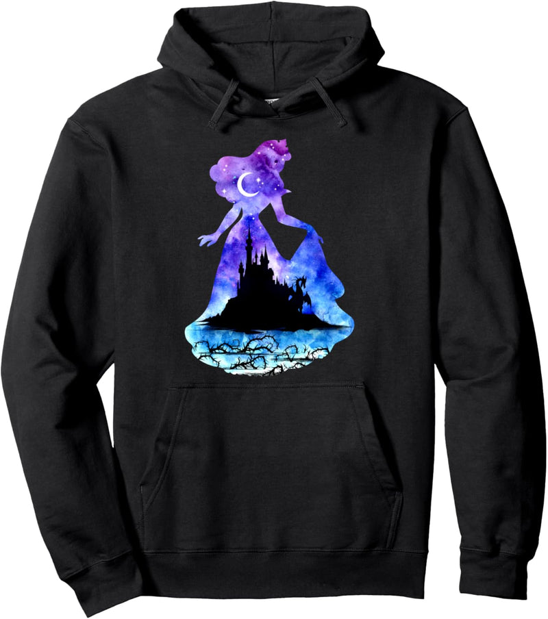 Disney Sleeping Beauty Aurora Galaxy Castle Silhouette Fill Pullover Hoodie