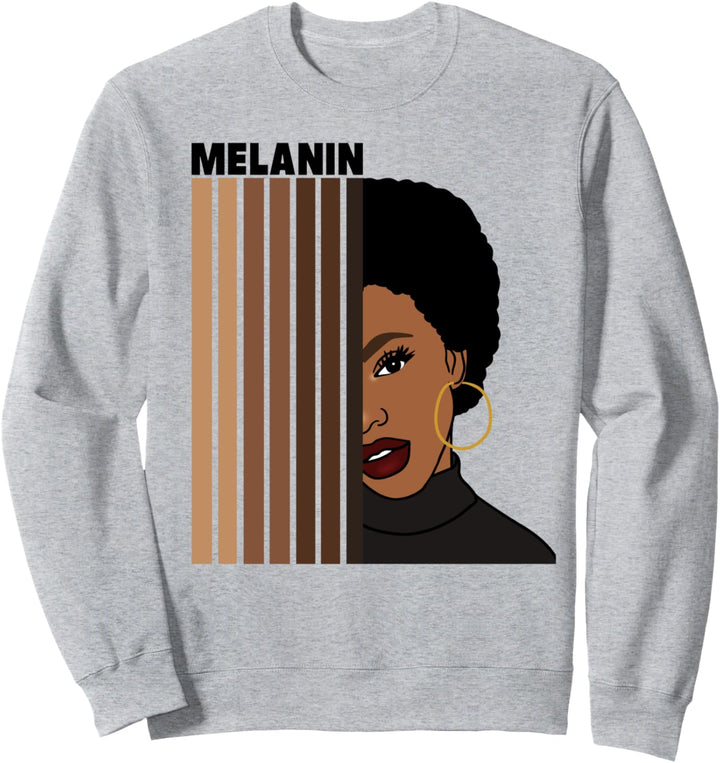 Oheneba: Melanin Shades Black Pride Afrocentric Afro Queen Sweatshirt