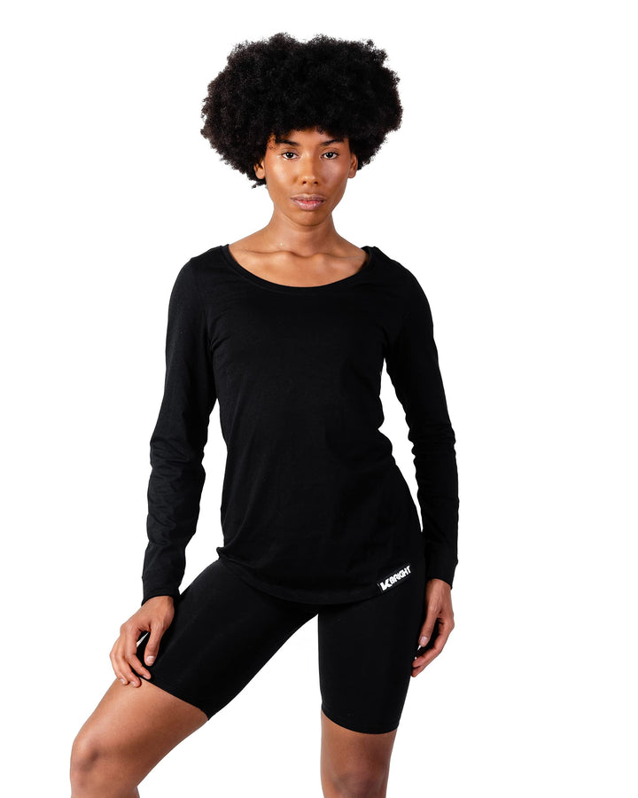 K-BRIGHT Langarmshirt Damen Langarm Nachhaltig Bio Baumwolle Damen Oberteil Sommer Sportshirt Funkti