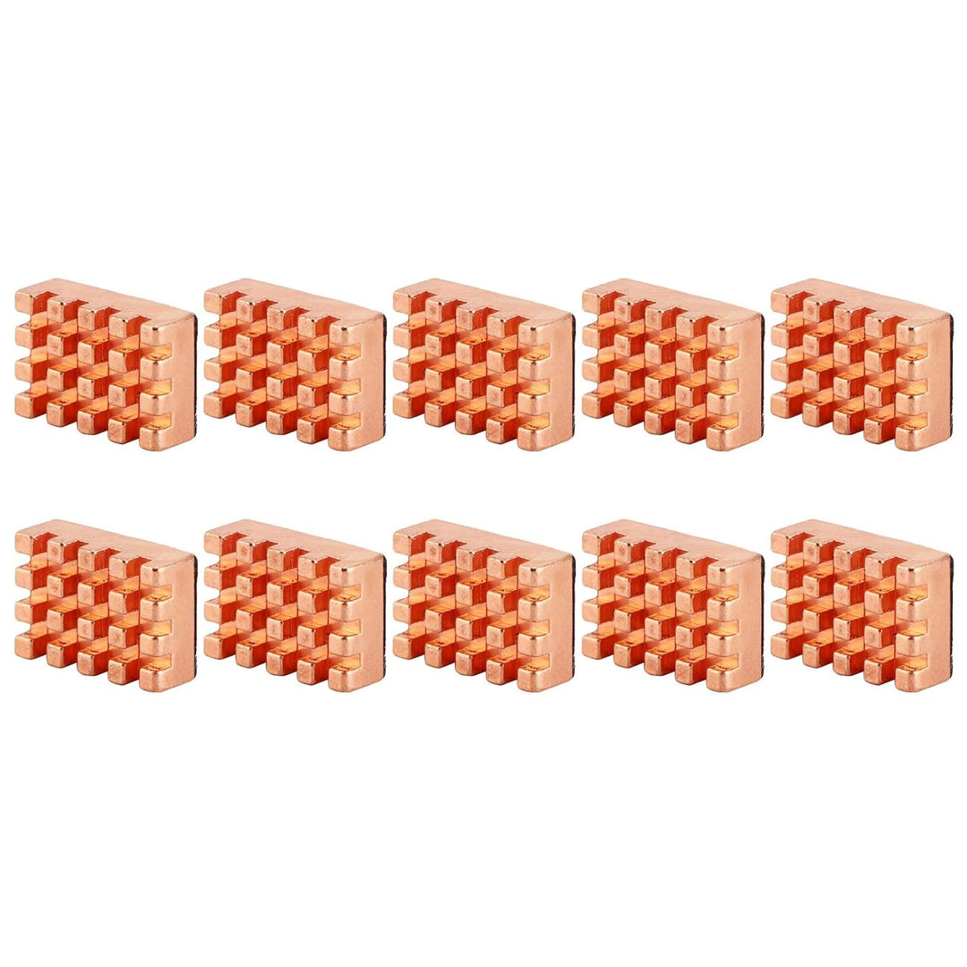 Fdit 10X Kupfer VGA RAM Kühlkörper, 15x10x5mm Kühler Kühlkörper für , VGA RAM, IC Chips, Mosfet SCR