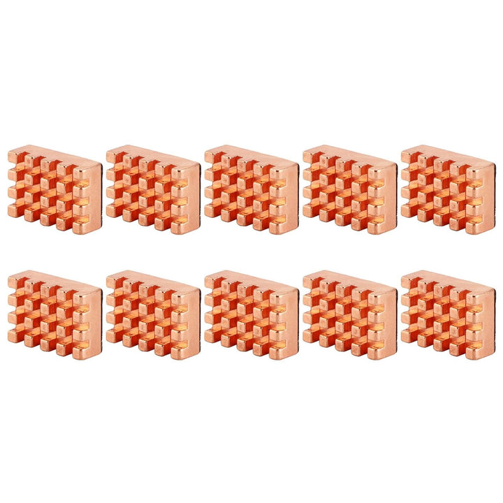 Fdit 10X Kupfer VGA RAM Kühlkörper, 15x10x5mm Kühler Kühlkörper für , VGA RAM, IC Chips, Mosfet SCR