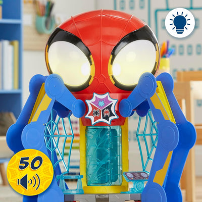 Marvel Spidey und Seine Super-Freunde Web-Spinners Web-Quartier Spielset mit Spidey Action-Figur, Fa