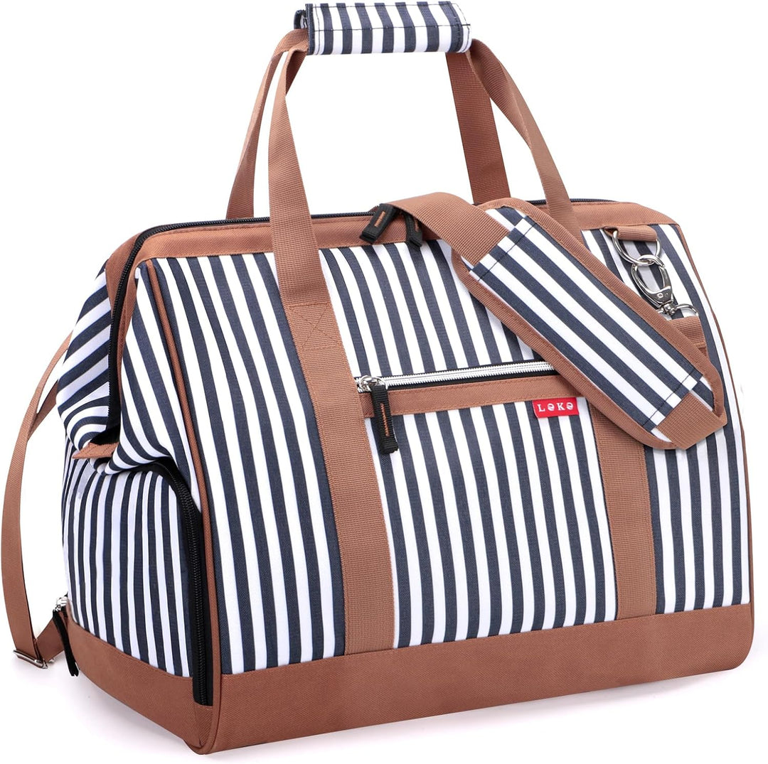 Lekesky Mittelgross Reisetasche Weekender Damen mit Schuhfach, Grosses Öffnungsdesign, 45L Reisetasc