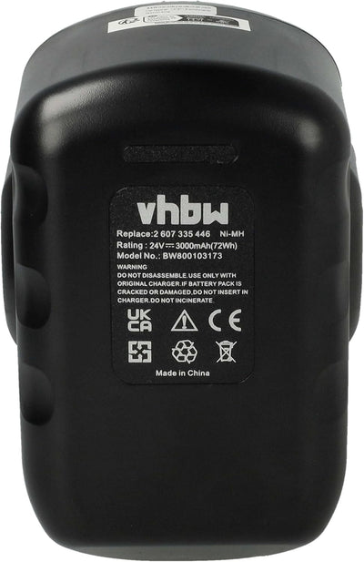 vhbw NiMH Akku 3000mAh (24V) kompatibel mit Elektrowerkzeug Werkzeug Powertools Tools Ersatz für Bos