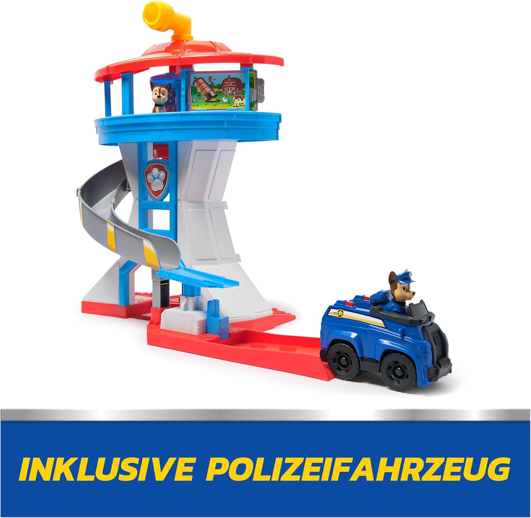PAW PATROL - Lookout Tower (2025), über 50 cm hoch, Hauptquartier Spielset mit 1 Basis Polizei-Fahrz