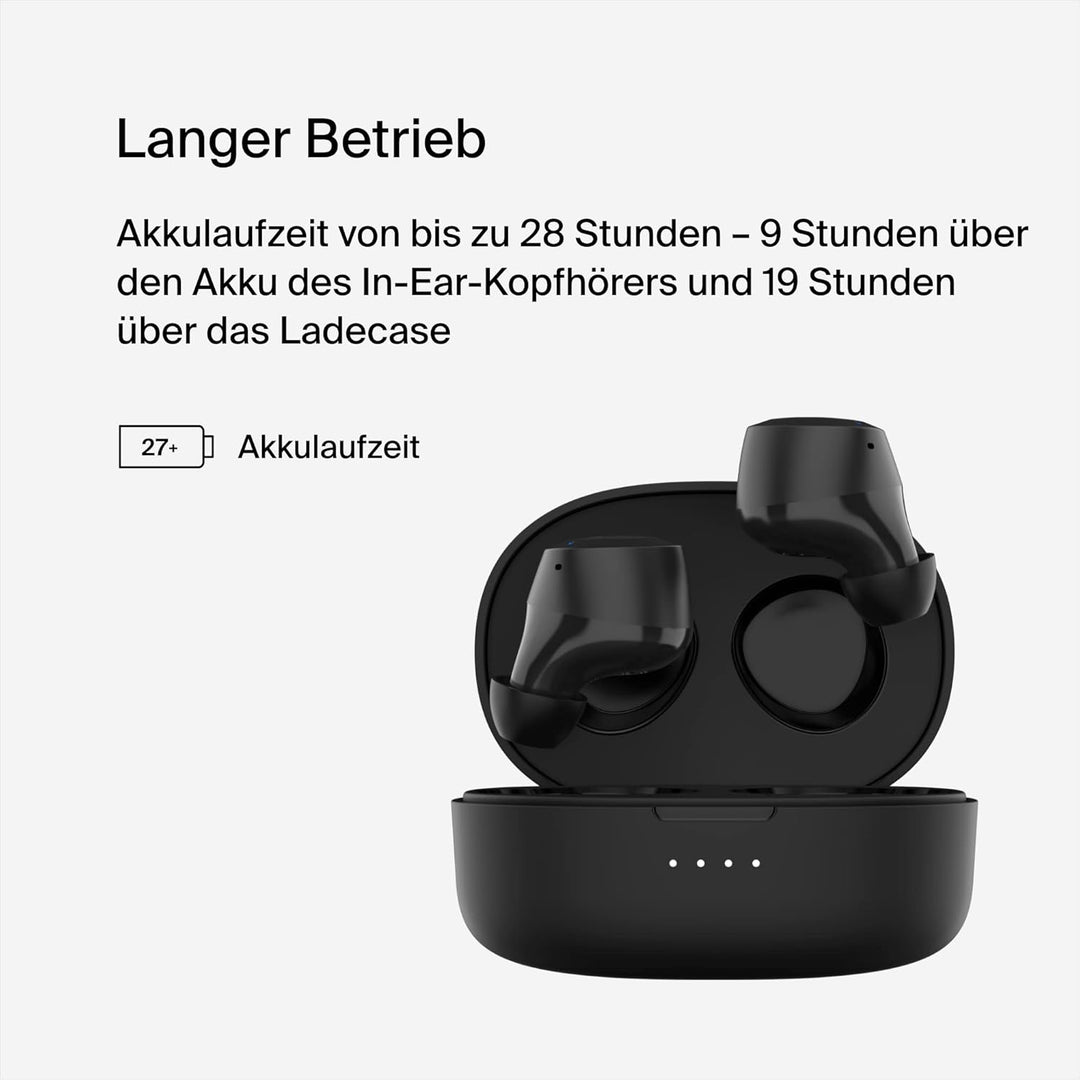 Belkin SoundForm Bolt True Wireless In-Ear-Kopfhörer, kabelloser Kopfhörer mit Mikrofon, Akkulaufzei