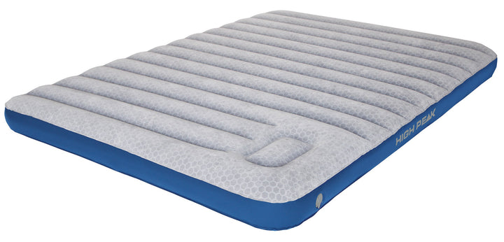 High Peak Unisex Cross Beam Double extra long Luftbett, mit integrierte Fusspumpe und Anti-Rutsch Fu