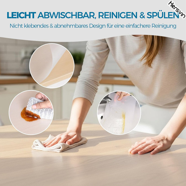Hersvin Schubladenmatte (Übergrösse) 60cmx500cm Schrankpapier Schubladeneinlage Eva Wasserfest Nicht