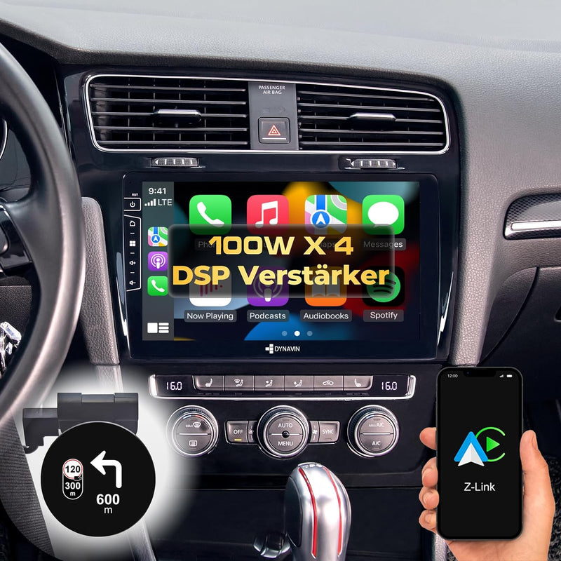 DYNAVIN Android Autoradio Navi für VW Golf 7 Golf VII, mit 4 * 100W DSP Verstärker | DAB+ Radio; Kom