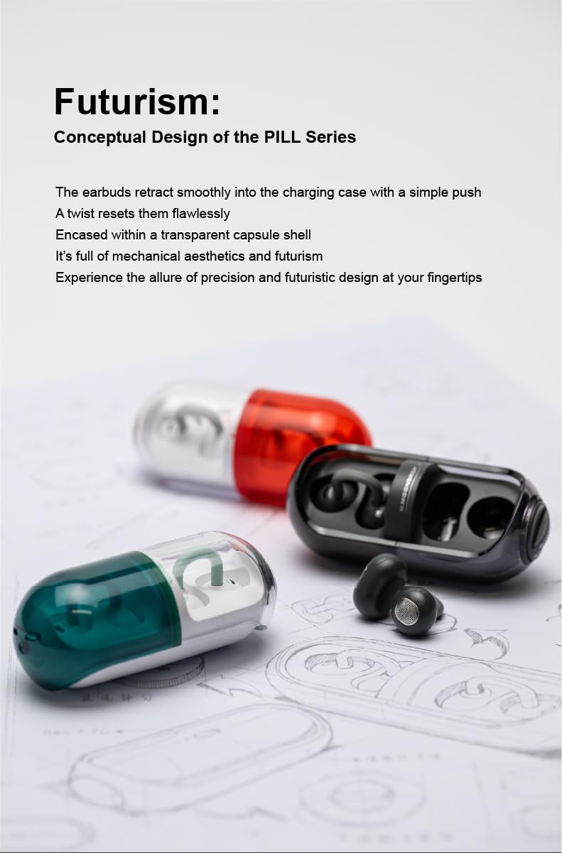 Moondrop Pill Open Ear Kopfhörer Bluetooth 6.0 OWS Hängende Ohrhörer IPX4 Open Ear Clip Wireless Ear