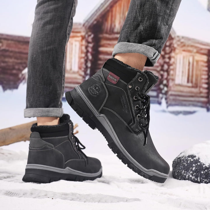 ARRIGO BELLO Winterstiefel Herren Winterschuhe Gefüttert Rutschfeste Warm Stiefel Gemütlich Trekking