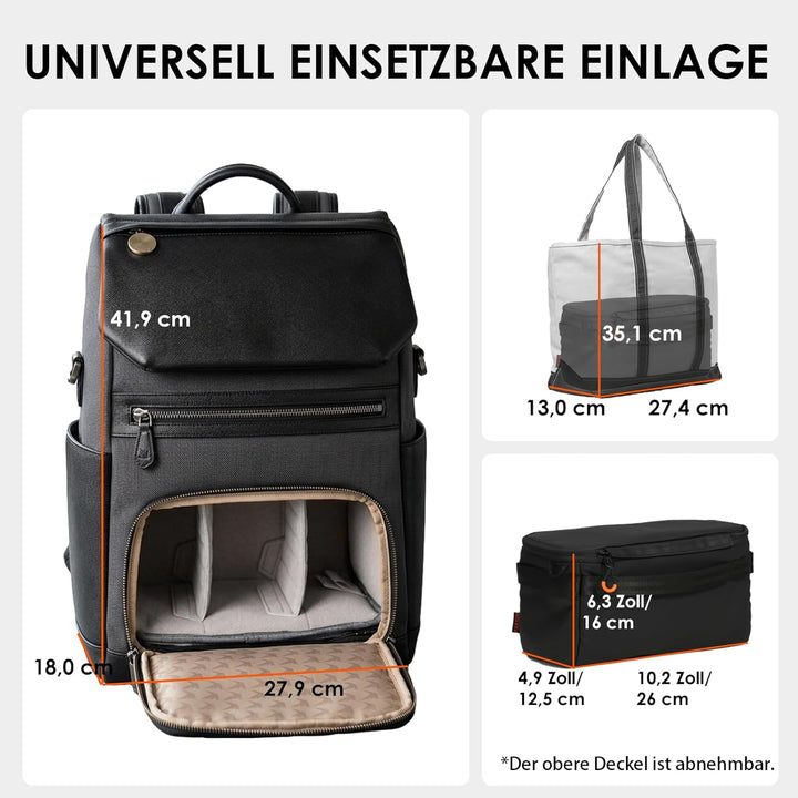 TARION Kamera Einsatztasche Innen Kameratasche: Kamera Einsatz für Rucksack Innentasche Gepolsterte