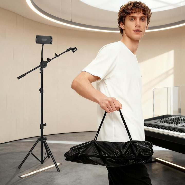 Yazoni Mikrofonständer, 2-in-1-Mikrofonständer, Boden, 88 bis 158 cm Pad-Mikrofon, Dual-Use-Mikrofon