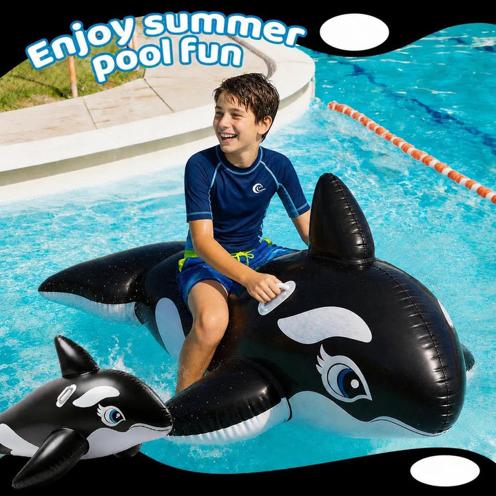 Luftmatratze Pool, dellyy Wal Schwimmtiere für den Pool, Aufblasbare Wal Wassertiere, Pool Float Kin