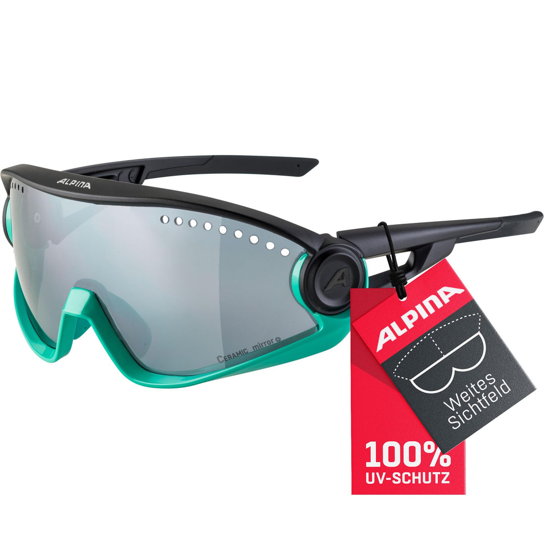 ALPINA 5W1NG - Verspiegelte und Bruchsichere Sport- & Fahrradbrille Mit 100% UV-Schutz Für Erwachsen