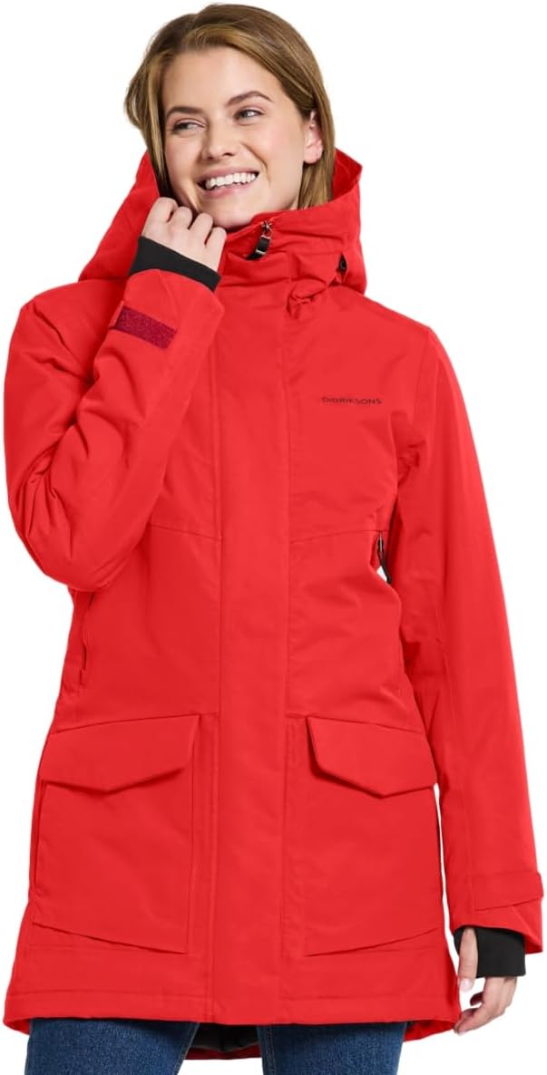 Didriksons Frida Damen Parka 7 34 Pomme Red, 34 Pomme Red