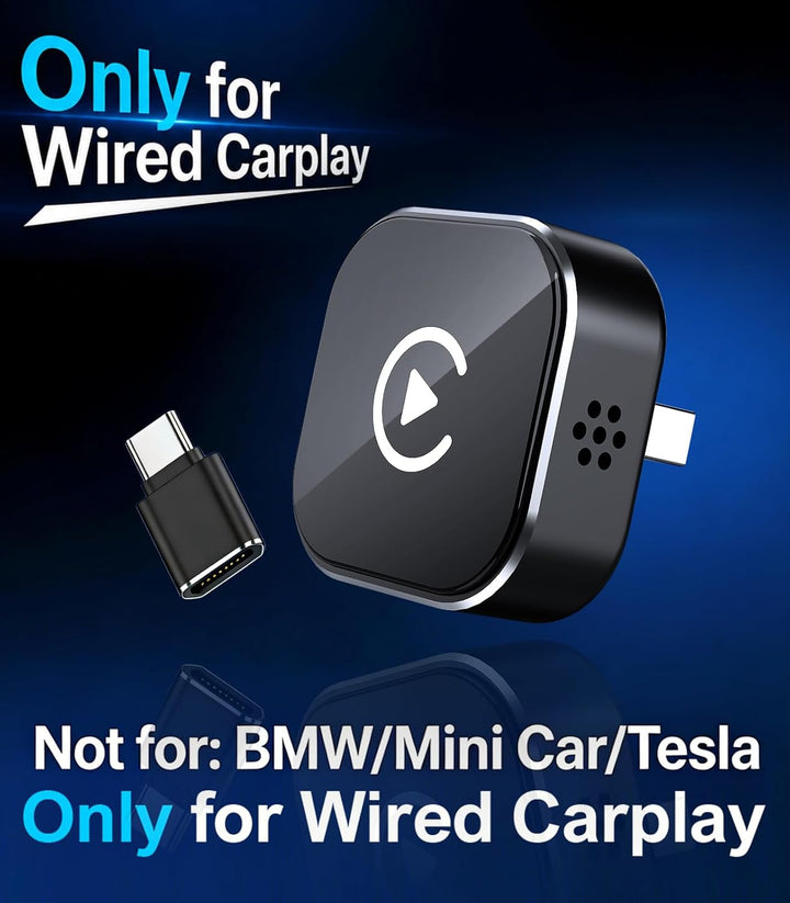 2026 CarPlay Wireless Adapter für Apple CarPlay & Android Auto, 2-in-1 Wired zu Wireless Car Play, K