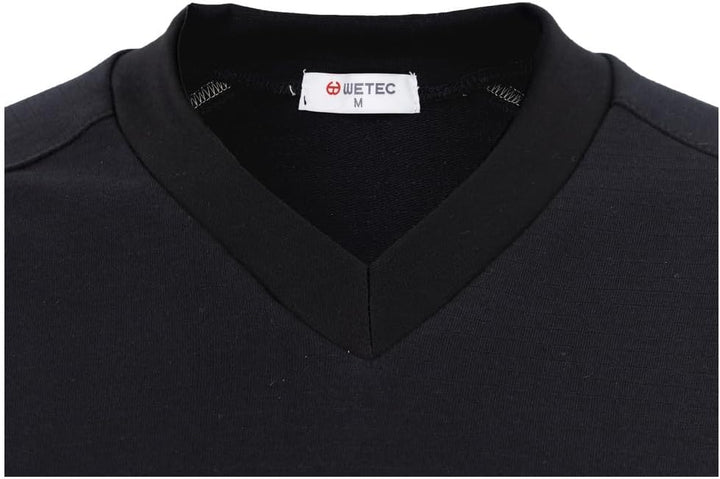 Wetec ESD-Sweatshirt, V-Ausschnitt, S, schwarz (Sweatshirt Pullover Pulli Langarm) typischer Ableitw