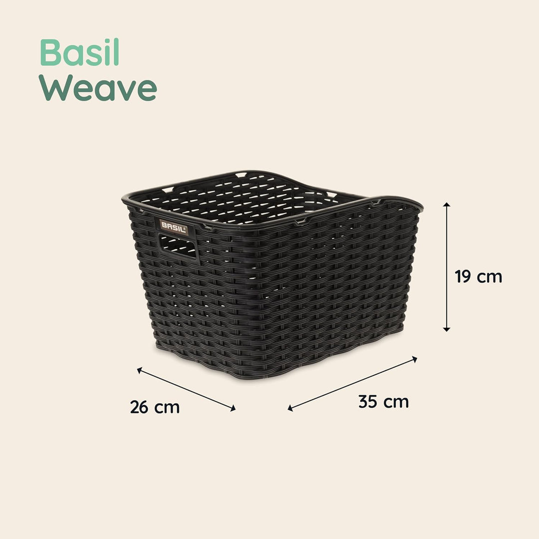 Basil Weave WP Hinterradkorb Schwarz, Schwarz